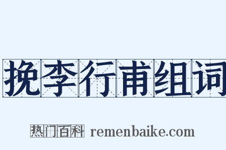 挽李行甫组词是什么意思的图片